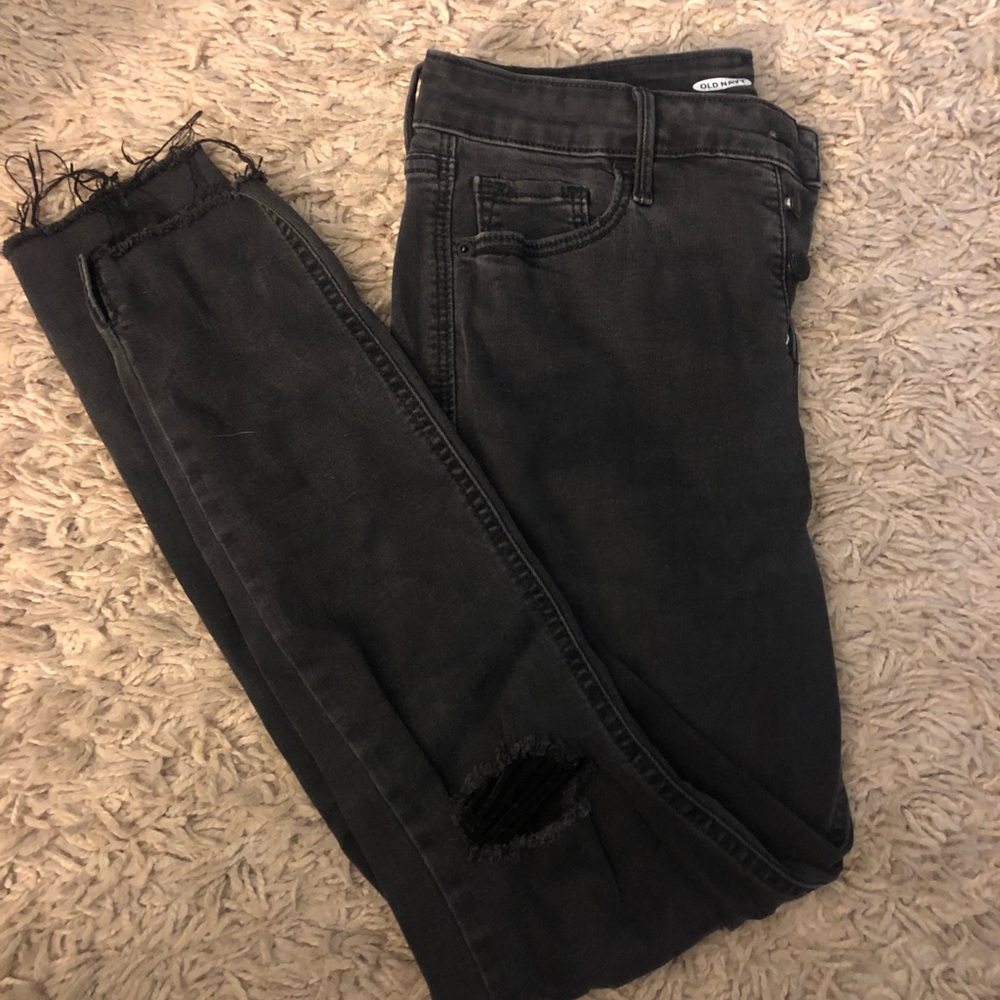 Black Old Navy Button Fly Jeans